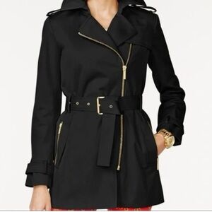 MICHAEL by Michael Kors Zip Trench Coat - Size L